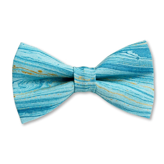 Turquoise Blue Agate Dog Bow Tie