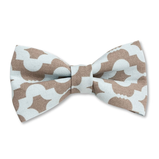 Blue and Gray Moroccan Dog Bow Tie
