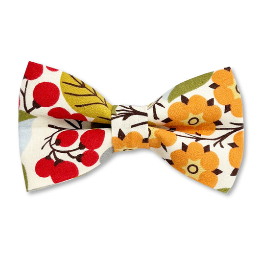 Flowers and Berries Dog Bow Tie