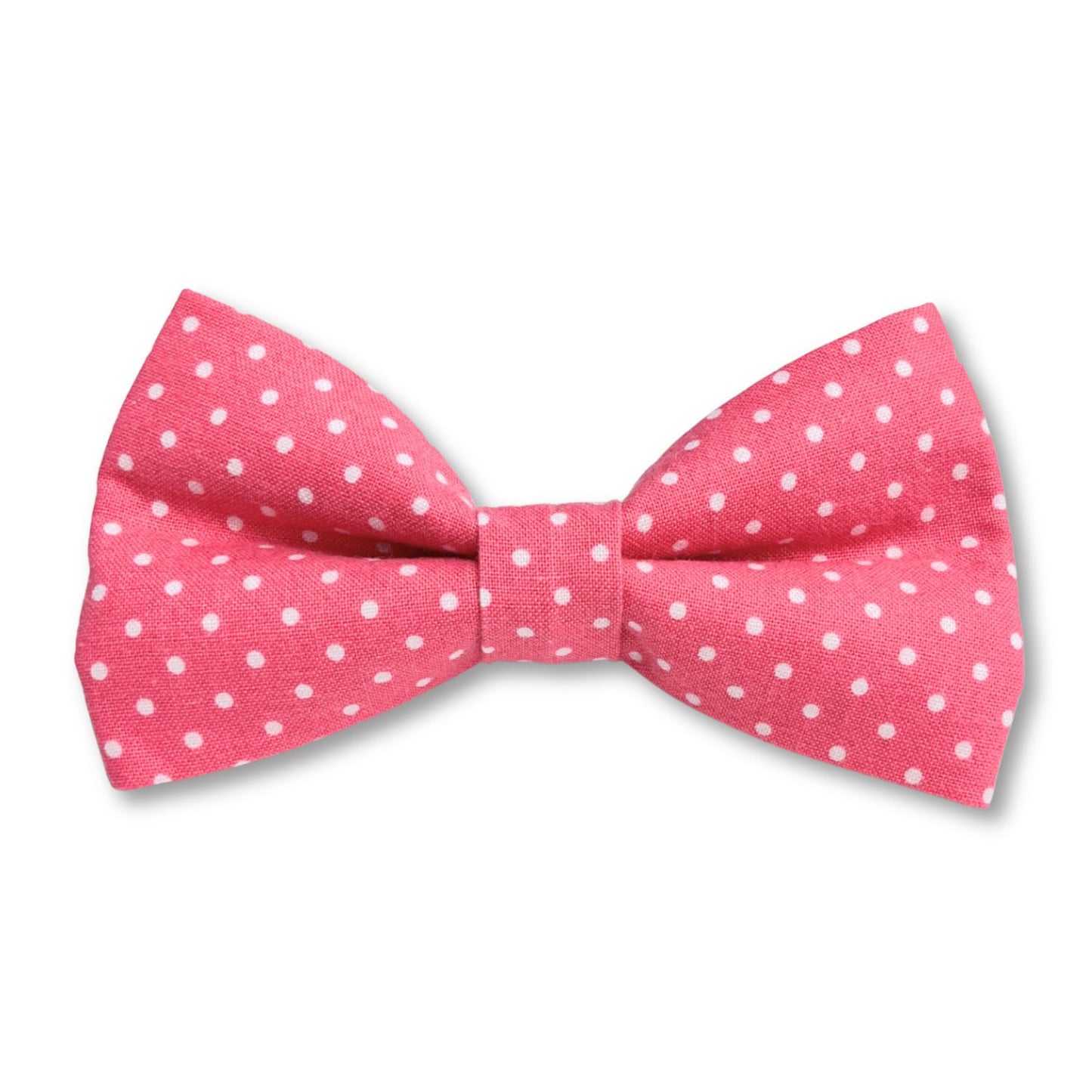 Pink and White Polka Dots Dog Bow Tie
