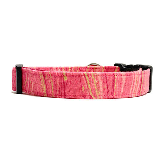 Coral Pink Agate Dog Collar