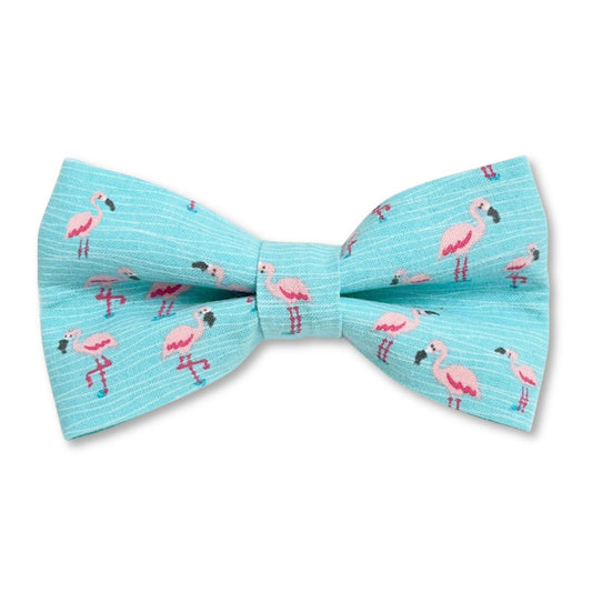 Flamingos Dog Bow Tie