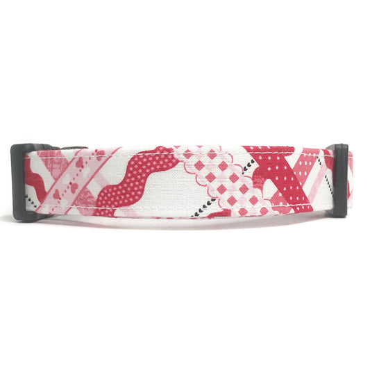 Valentines Ribbon and Ric Rac Dog Collar
