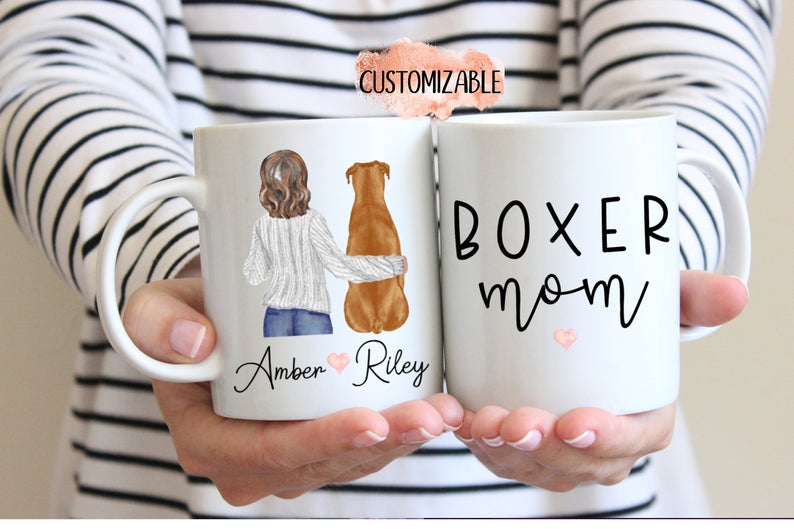 personalized dog mom coffee mug