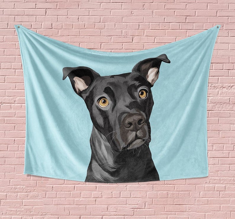 personalized fleece dog lover blanket