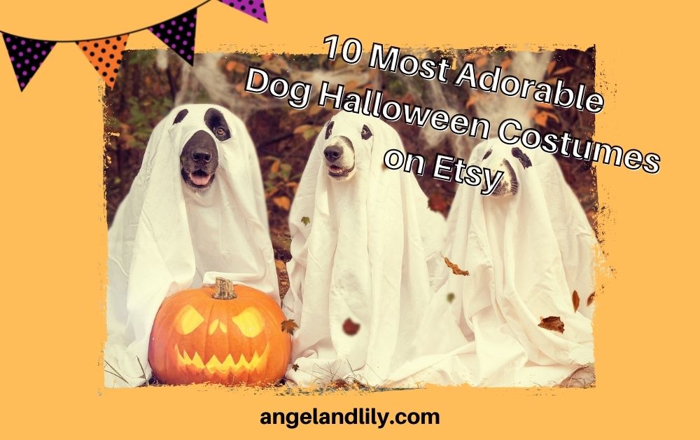 10 Most Adorable Dog Halloween Costumes on Etsy blog graphic