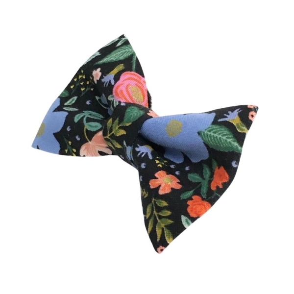 Wild Rose Black Floral Bow Tie - Image 2