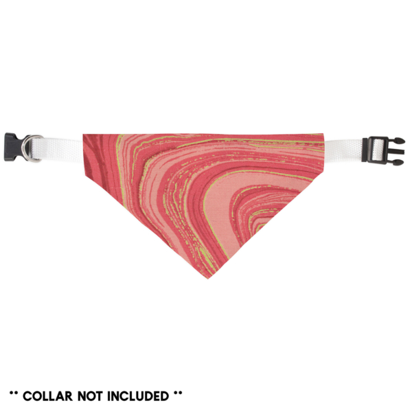 Pink and Gold Marble Slide On Bandana - Image 2