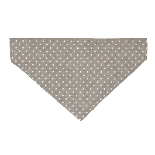 Gray and White Polka Dot Slide On Bandana