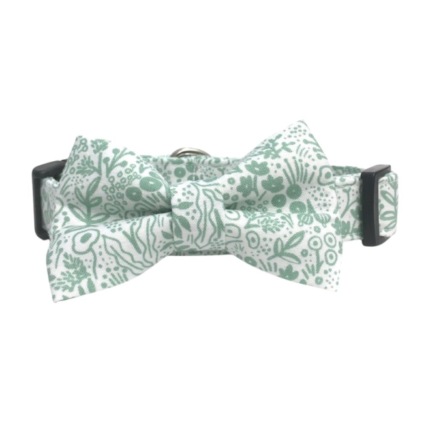 Tapestry Lace Sage Collar and Bow Tie Set - Image 4