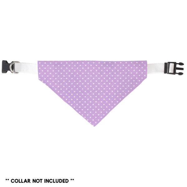 Purple and White Polka Dot Slide On Bandana - Image 2