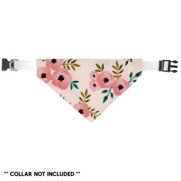 Blush Watercolor Floral Slide On Bandana - Image 2