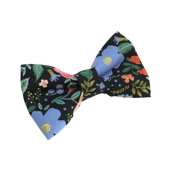 Wild Rose Black Floral Bow Tie - Image 3