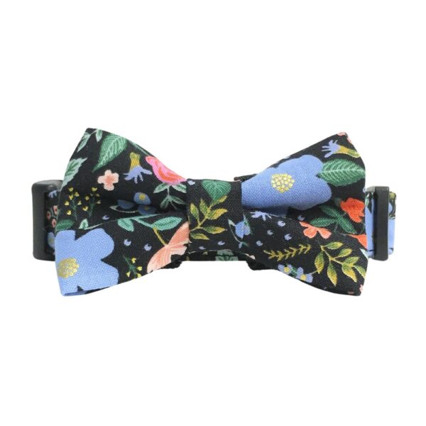 Wild Rose Black Floral Collar and Bow Tie Set - Image 5