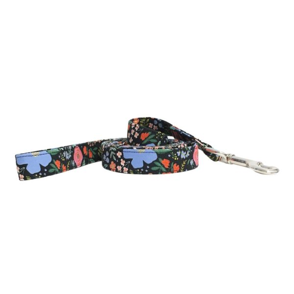 Wild Rose Black Floral Leash