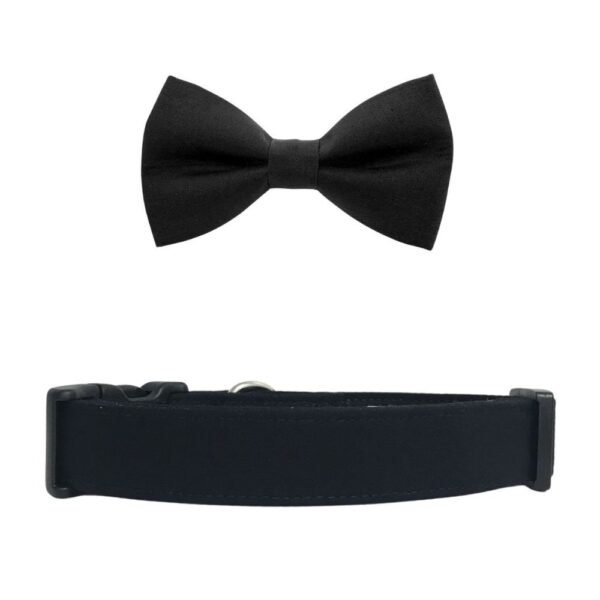 Black Collar and Bow Tie Set