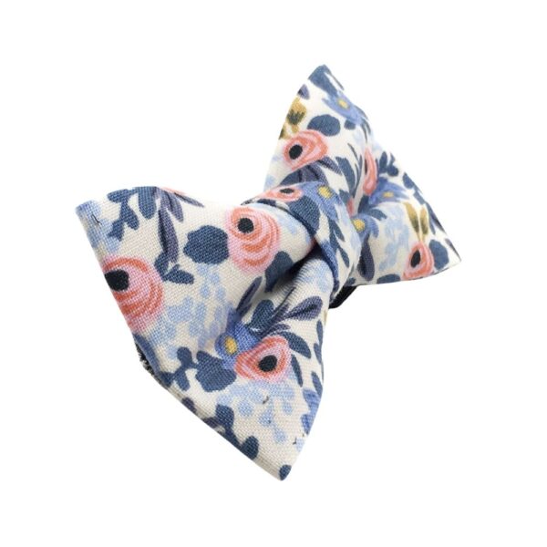 Rosa Periwinkle and White Floral Bow Tie - Image 2