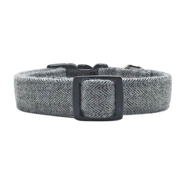 Gray Herringbone Flannel Collar - Image 4