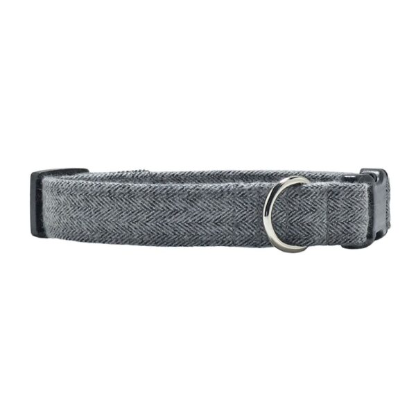 Gray Herringbone Flannel Collar - Image 3