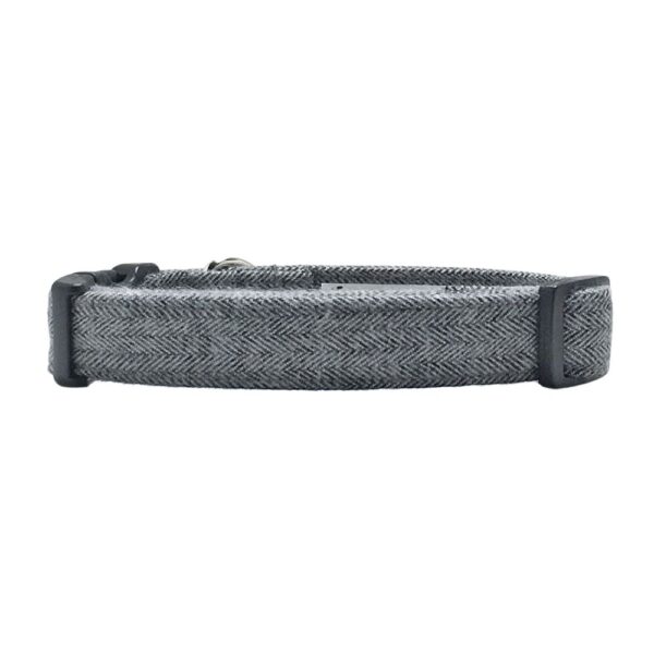 Gray Herringbone Flannel Collar