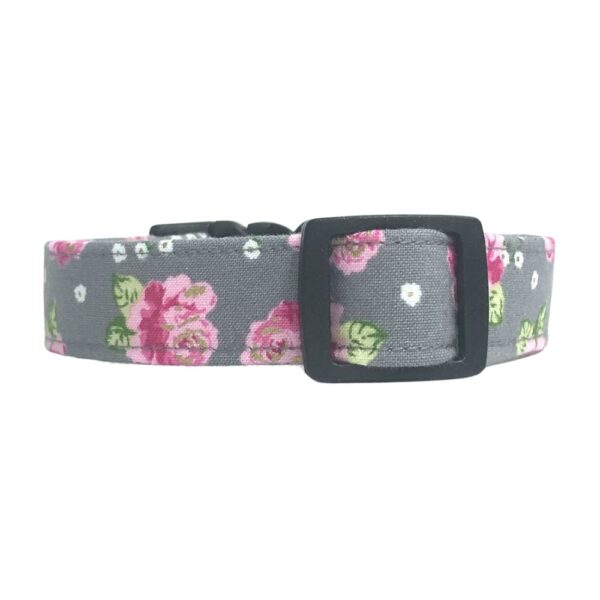 Gray and Pink Shabby Floral Collar - Image 4