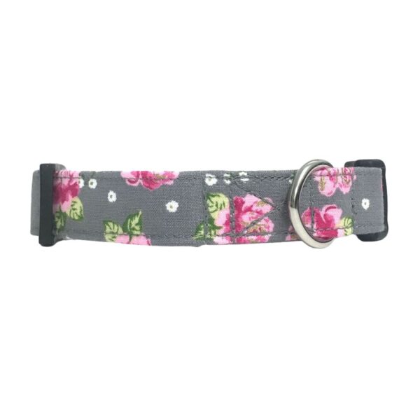 Gray and Pink Shabby Floral Collar - Image 3