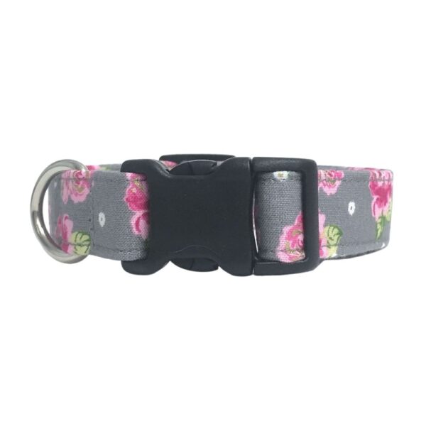 Gray and Pink Shabby Floral Collar - Image 2