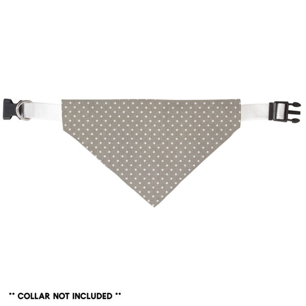 Gray and White Polka Dot Slide On Bandana - Image 2