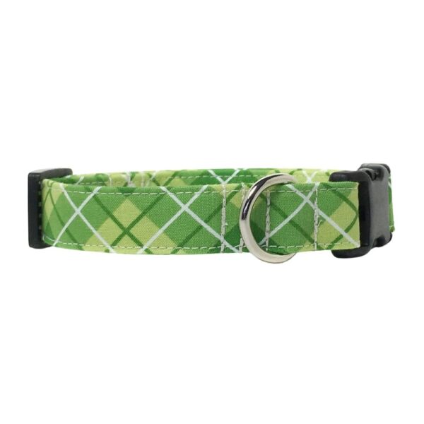 Green and White Plaid Collar - Image 3