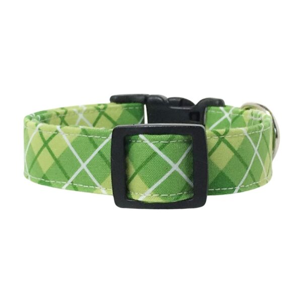 Green and White Plaid Collar - Image 4