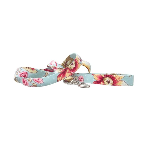 Blue and Pink Floral with Dots Leash - Image 2