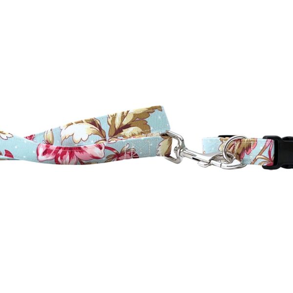 Blue and Pink Floral with Dots Leash - Image 3