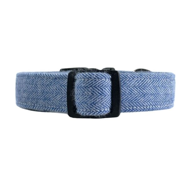 Light Blue Herringbone Flannel Collar - Image 4