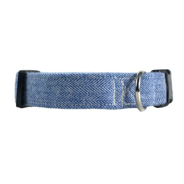 Light Blue Herringbone Flannel Collar - Image 3