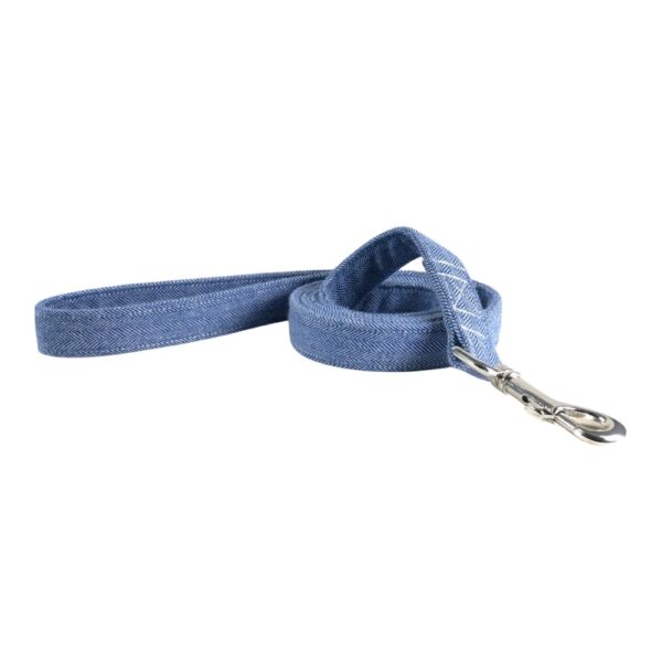 Light Blue Herringbone Flannel Leash