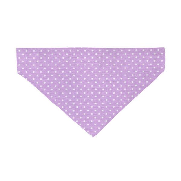 Purple and White Polka Dot Slide On Bandana