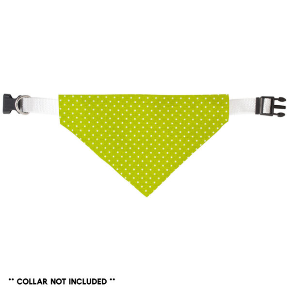 Lime Green and White Polka Dot Slide On Bandana - Image 2