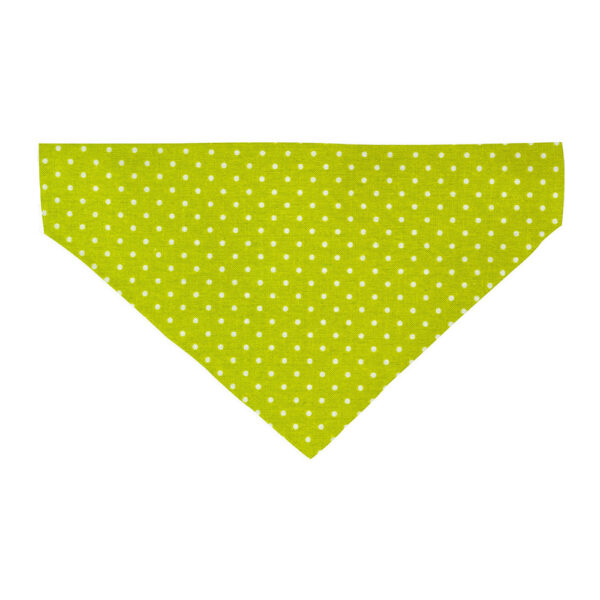 Lime Green and White Polka Dot Slide On Bandana