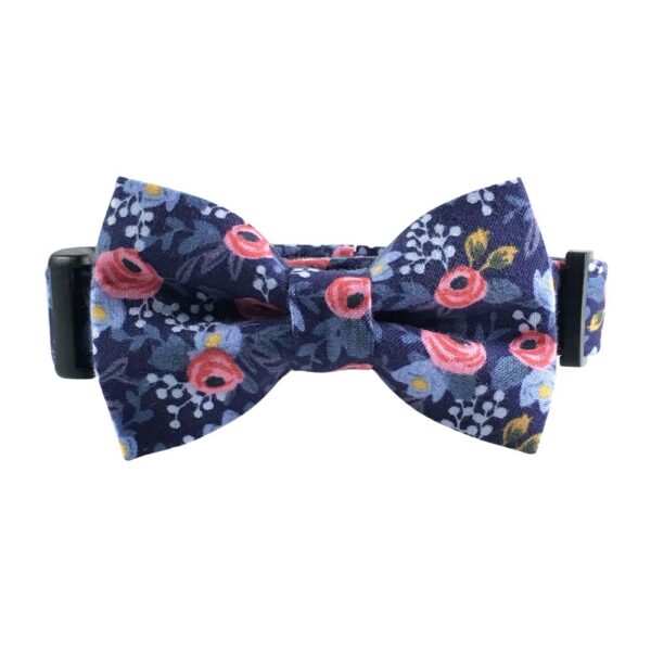 Rosa Navy Floral Collar and Bow Tie Set - Image 4