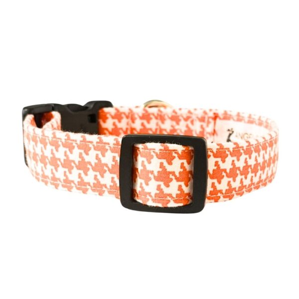 Orange and White Houndstooth Collar - Image 4