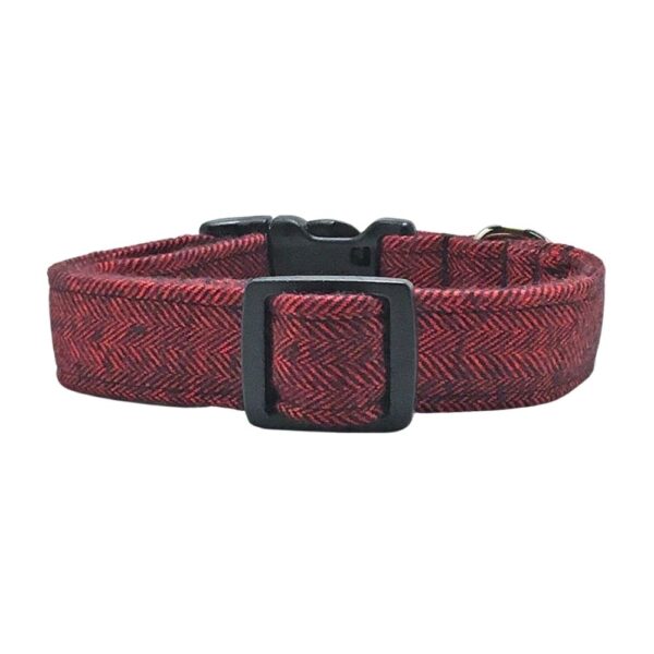 Red Herringbone Flannel Collar - Image 4