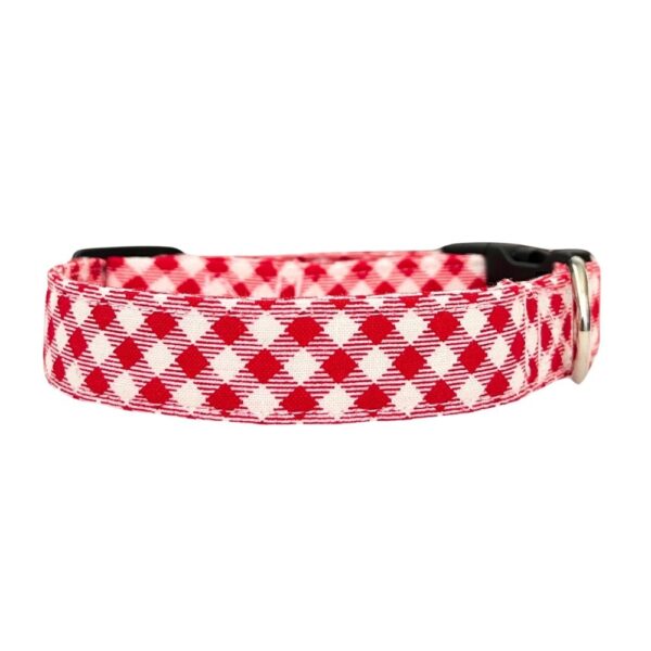 Red and White Gingham Collar - Image 3