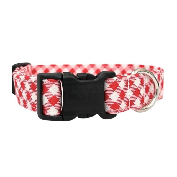 Red and White Gingham Collar - Image 2