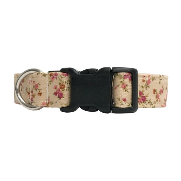 Tan and Pink Shabby Roses Collar - Image 2