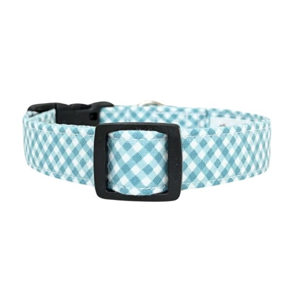 Teal and White Gingham Collar - Image 4