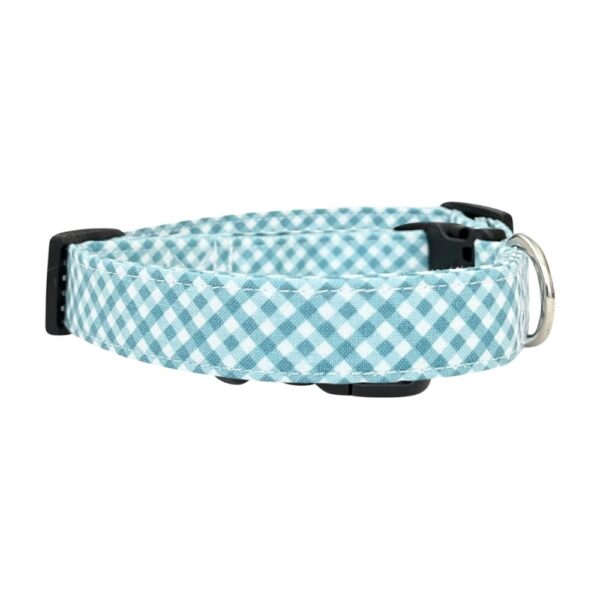 Teal and White Gingham Collar - Image 3