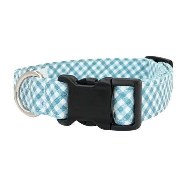 Teal and White Gingham Collar - Image 2