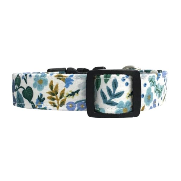 Wild Rose Blue Metallic Floral Collar - Image 4