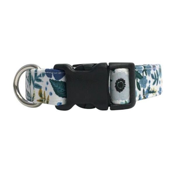 Wild Rose Blue Metallic Floral Collar - Image 2