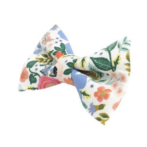 Wild Rose Cream Floral Bow Tie - Image 3